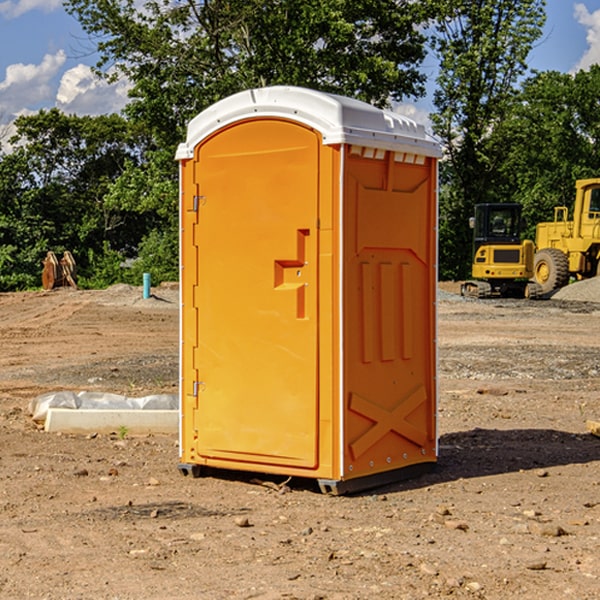 how often are the porta potties cleaned and serviced during a rental period in Johnson Lane